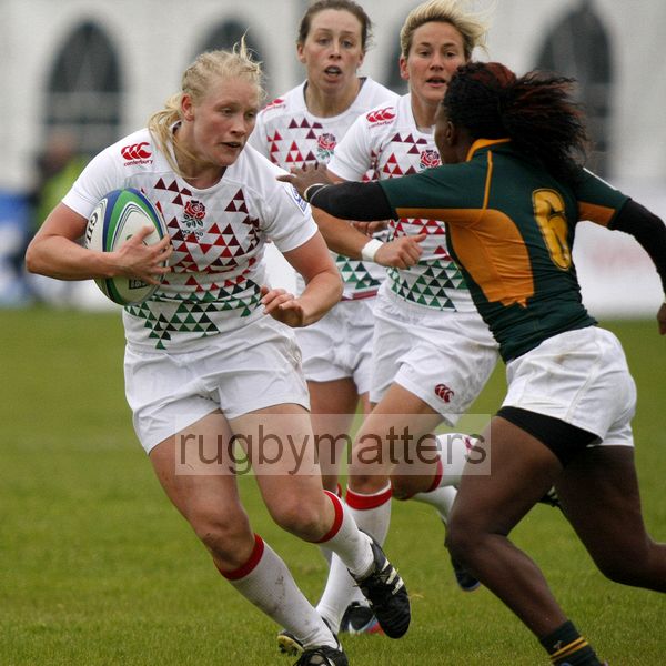 Alex Matthews in action for England. IRB Women's Sevens World Series at Amsterdam Sevens, National Rugby Centre, Amsterdam, 17th May 2013