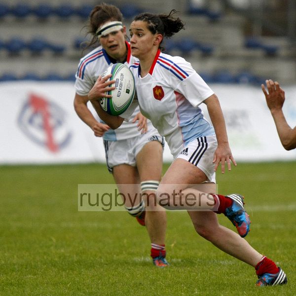 Julie Billes in action for France. IRB Women's Sevens World Series at Amsterdam Sevens, National Rugby Centre, Amsterdam, 17th May 2013