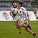 Julie Billes in action for France. IRB Women's Sevens World Series at Amsterdam Sevens, National Rugby Centre, Amsterdam, 17th May 2013