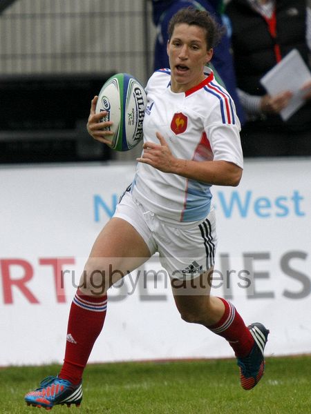 Fanny Horta in action for France. IRB Women's Sevens World Series at Amsterdam Sevens, National Rugby Centre, Amsterdam, 17th May 2013