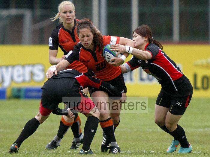 Anne Hielckert in action for Netherlands. IRB Women's Sevens World Series at Amsterdam Sevens, National Rugby Centre, Amsterdam, 17th May 2013