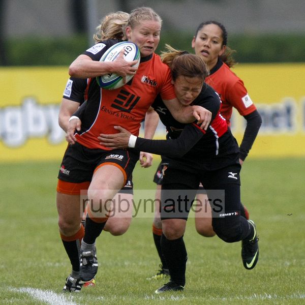 Linda Franssen in action for Netherlands. IRB Women's Sevens World Series at Amsterdam Sevens, National Rugby Centre, Amsterdam, 17th May 2013
