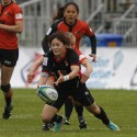 Liu Yan in action for China. IRB Women's Sevens World Series at Amsterdam Sevens, National Rugby Centre, Amsterdam, 17th May 2013