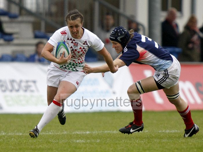 Katy McLean in action for England. IRB Women's Sevens World Series at Amsterdam Sevens, National Rugby Centre, Amsterdam, 17th May 2013