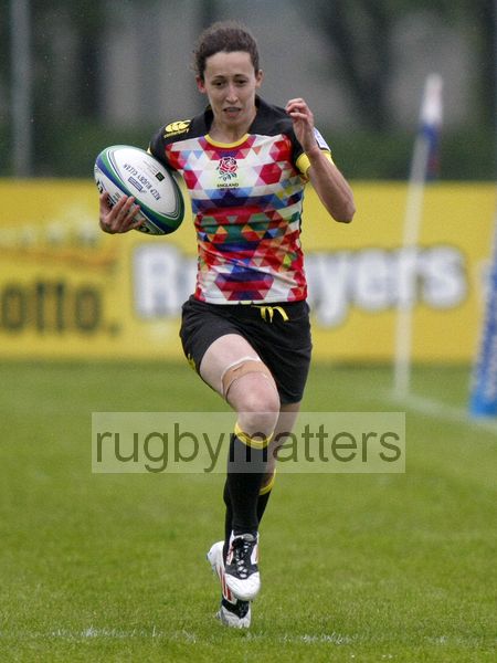 Ruth Leybourne in action for England. IRB Women's Sevens World Series at Amsterdam Sevens, National Rugby Centre, Amsterdam, 17th May 2013