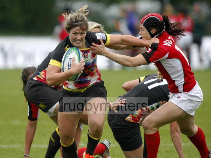 Marlie Packer in action for England 14 - 0 Canada, Pool B Match. IRB Women's Sevens World Series at Amsterdam Sevens, National Rugby Centre, Amsterdam, 17th May 2013