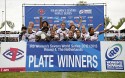 USA as they are crowned the IRB WSWS Amsterdam Plate Winners. IRB Women's Sevens World Series at Amsterdam Sevens, National Rugby Centre, Amsterdam, 18th May 2013