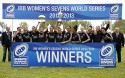 New Zealand claim the IRB WSWS Amsterdam Tournament Cup and the Series Trophy. IRB Women's Sevens World Series at Amsterdam Sevens, National Rugby Centre, Amsterdam, 18th May 2013