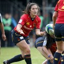 Elizabeth Martinez in action for Spain. IRB Women's Sevens World Series at Amsterdam Sevens, National Rugby Centre, Amsterdam, 18th May 2013