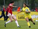 Tiana Penitani in action for Australia. IRB Women's Sevens World Series at Amsterdam Sevens, National Rugby Centre, Amsterdam, 18th May 2013