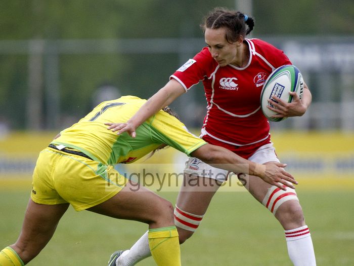 Svetlana Usatykh in action for Russia. IRB Women's Sevens World Series at Amsterdam Sevens, National Rugby Centre, Amsterdam, 18th May 2013