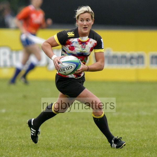 Claire Allan in action for England. IRB Women's Sevens World Series at Amsterdam Sevens, National Rugby Centre, Amsterdam, 18th May 2013