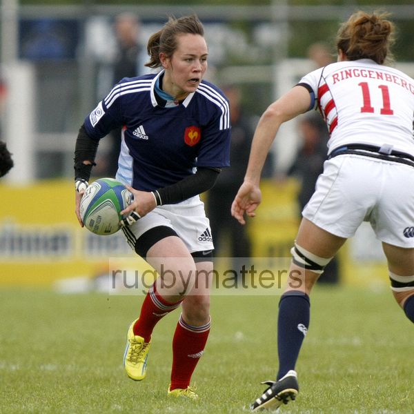 Jade Le Pesq in action for France. IRB Women's Sevens World Series at Amsterdam Sevens, National Rugby Centre, Amsterdam, 18th May 2013