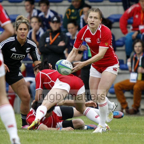Anna Malygina in action for Russia. IRB Women's Sevens World Series at Amsterdam Sevens, National Rugby Centre, Amsterdam, 18th May 2013