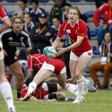 Anna Malygina in action for Russia. IRB Women's Sevens World Series at Amsterdam Sevens, National Rugby Centre, Amsterdam, 18th May 2013