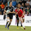 Sarah Goss in action for New Zealand. IRB Women's Sevens World Series at Amsterdam Sevens, National Rugby Centre, Amsterdam, 18th May 2013
