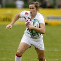 Marlie Packer in action for England. IRB Women's Sevens World Series at Amsterdam Sevens, National Rugby Centre, Amsterdam, 18th May 2013