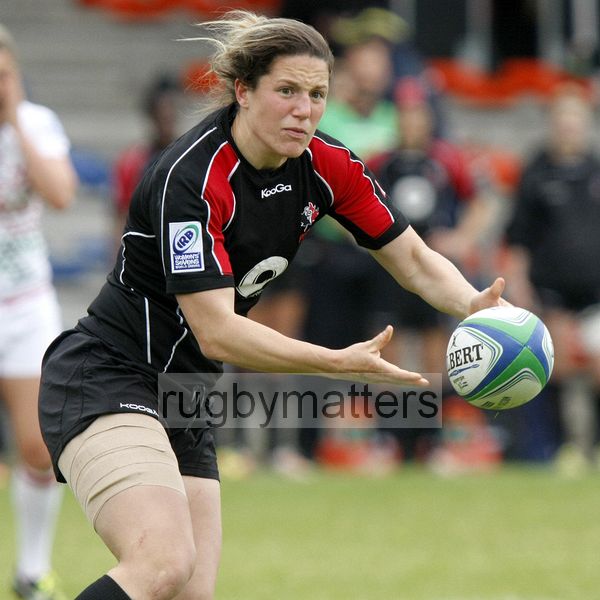 Kelly Russell in action for Canada. IRB Women's Sevens World Series at Amsterdam Sevens, National Rugby Centre, Amsterdam, 18th May 2013