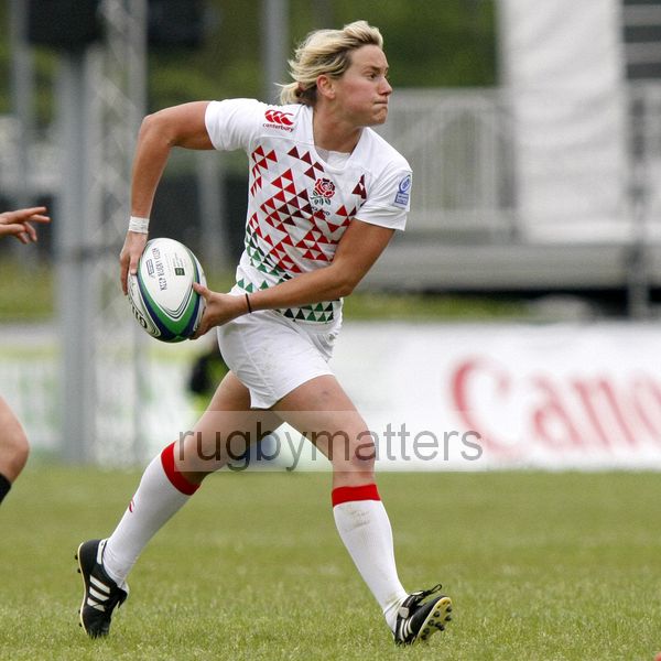 Claire Allan in action for England. IRB Women's Sevens World Series at Amsterdam Sevens, National Rugby Centre, Amsterdam, 18th May 2013
