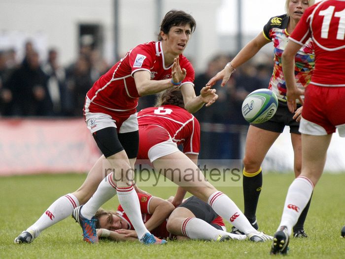 Baizat Khamidova in action for Russia. IRB Women's Sevens World Series at Amsterdam Sevens, National Rugby Centre, Amsterdam, 18th May 2013