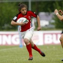 Bianca Farella in action for Canada. IRB Women's Sevens World Series at Amsterdam Sevens, National Rugby Centre, Amsterdam, 18th May 2013