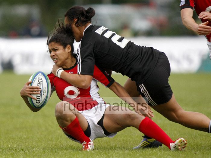Magali Harvey in action for Canada. IRB Women's Sevens World Series at Amsterdam Sevens, National Rugby Centre, Amsterdam, 18th May 2013