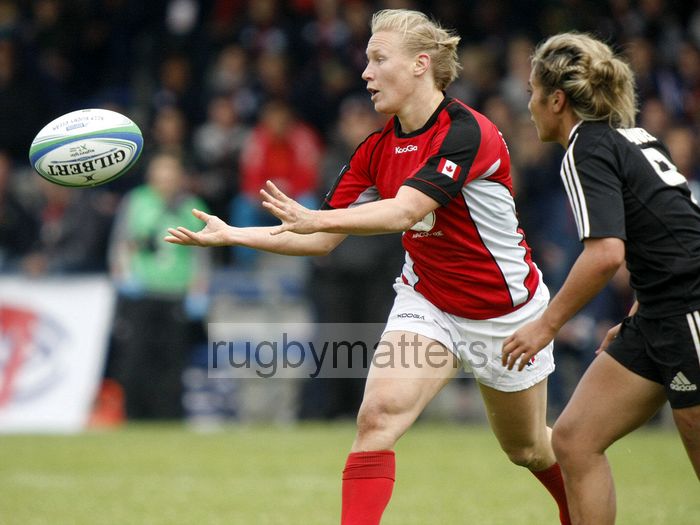 Mandy Marchak in action for Canada. IRB Women's Sevens World Series at Amsterdam Sevens, National Rugby Centre, Amsterdam, 18th May 2013