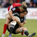 Sarah Goss in action for New Zealand. IRB Women's Sevens World Series at Amsterdam Sevens, National Rugby Centre, Amsterdam, 18th May 2013