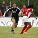 Honey Hireme in action for New Zealand. IRB Women's Sevens World Series at Amsterdam Sevens, National Rugby Centre, Amsterdam, 18th May 2013