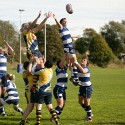 Rachel Taylor and Courtney Gill contesting in a lineout. Bristol v Worcester at Portway Rugby Development Centre, Bristol on 6th October 2013, ko 14.30