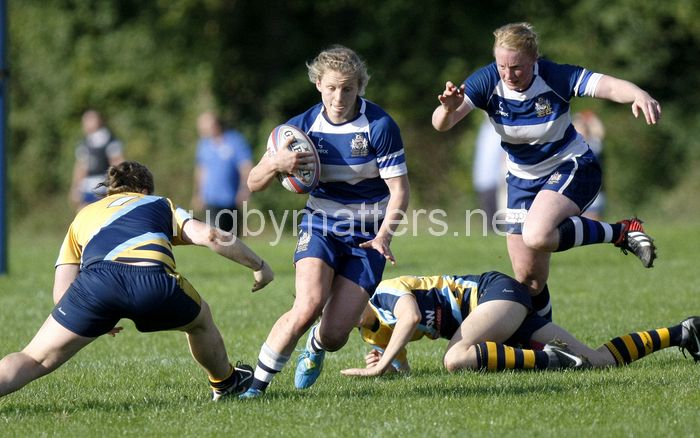 Claire Molloy in action. Bristol v Worcester at Portway Rugby Development Centre, Bristol on 6th October 2013, ko 14.30