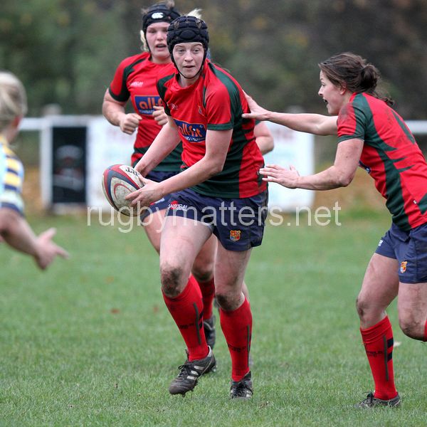 Emily Braund in action. Lichfield v Worcester at Cooke Fields, Lichfield, England on 24th November 2013 ko 1400