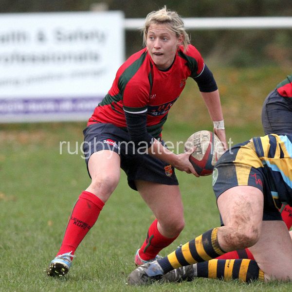 Natasha Hunt in action. Lichfield v Worcester at Cooke Fields, Lichfield, England on 24th November 2013 ko 1400