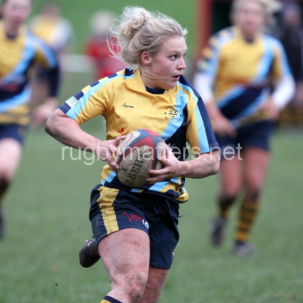 Lauren Chenoweth in action. Lichfield v Worcester at Cooke Fields, Lichfield, England on 24th November 2013 ko 1400