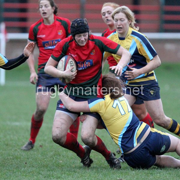 Emily Braund in action. Lichfield v Worcester at Cooke Fields, Lichfield, England on 24th November 2013 ko 1400