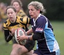 Katy Green in action. Wasps v DMP Sharks at Twyford Avenue, London on 15th December 2013, ko 1400