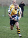 Steph Johnston in action. Worcester v DMP Sharks at Westons Land Pitches, Sixways, Pershore Lane, Worcester on 27th October 2013 ko 1400