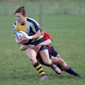 Lydia Thompson in action. Worcester v DMP Sharks at Westons Land Pitches, Sixways, Pershore Lane, Worcester on 27th October 2013 ko 1400